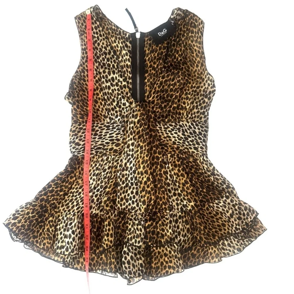 Dolce & Gabbana Silk Animal Print Top - Picture 11 of 12